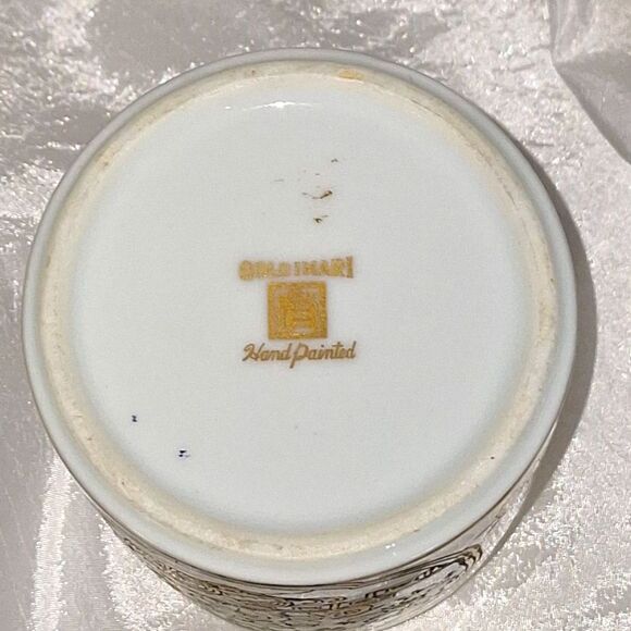A Gold Imari Lidded Jar Vintage Hand Painted Trinket Box Japanese Porcelain - Picture 12 of 13